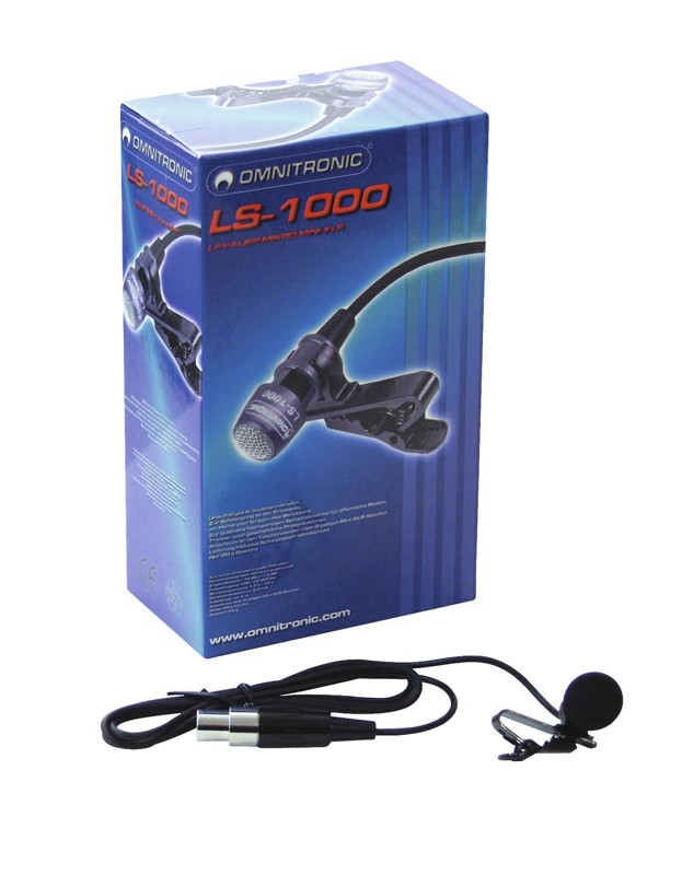 Omnitronic LS-1000 XLR, klopový mikrofon mini XLR